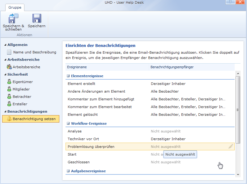 Benachrichtigungseinstellungen Benachrichtigungseinstellungen