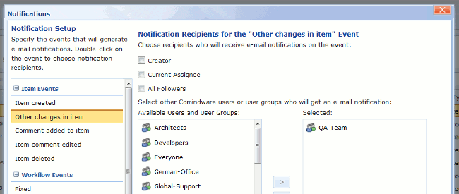 Notification settings Notification settings