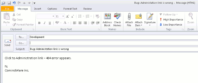 Using emails as bug tracking system Using emails as bug tracking system