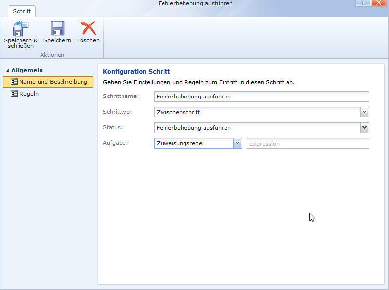 Regeln für den Workflow Regeln für den Workflow