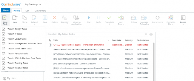 Multiple tasks with CMW Tracker Multiple tasks with CMW Tracker